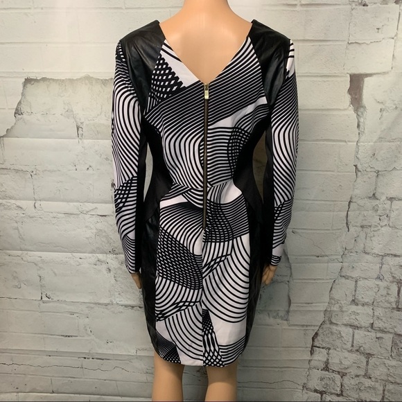 Cato Pattern Faux Leather Dress - Picture 3 of 9